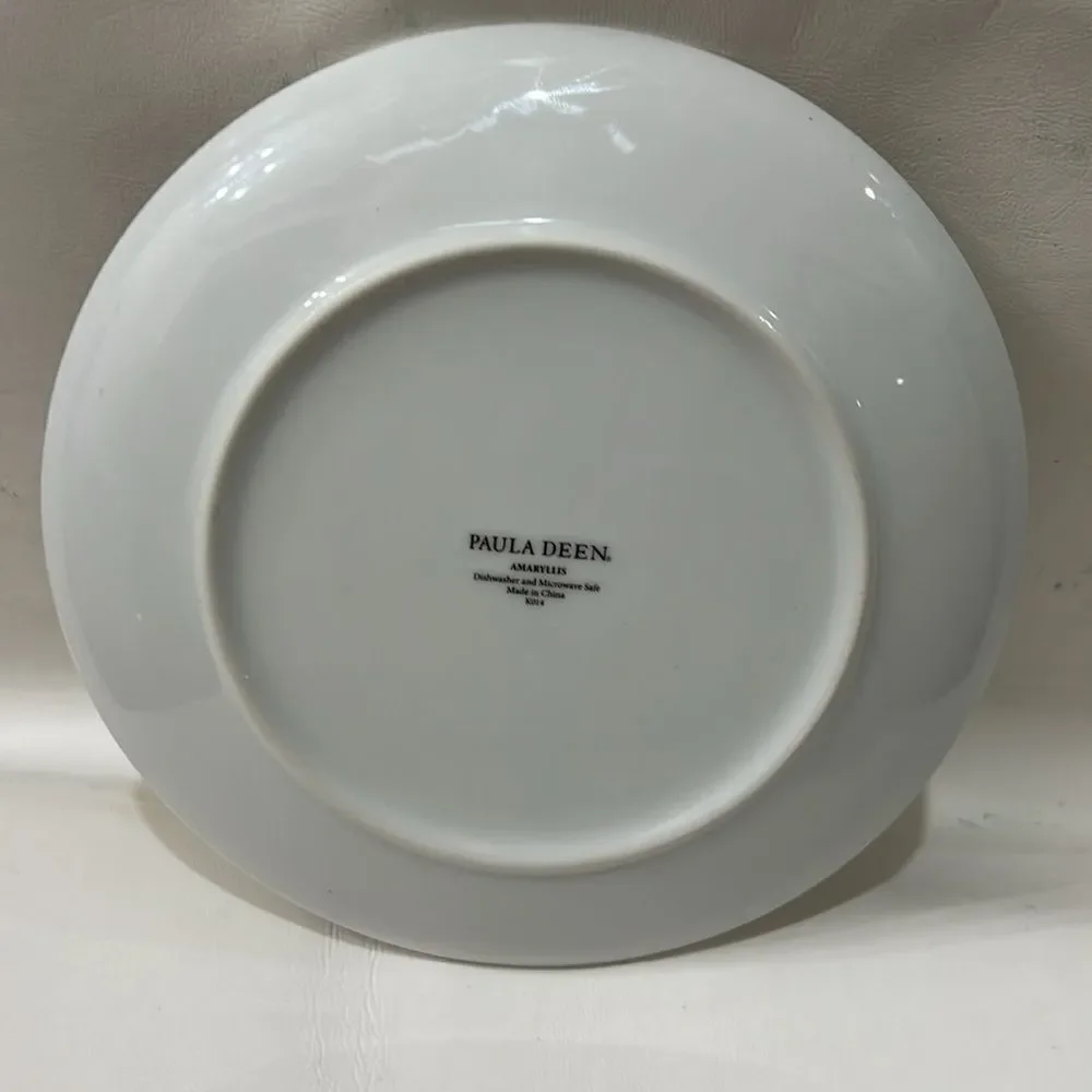 Paula Deen Amaryllis 4 piece plate set salad dessert appetizer spring summer